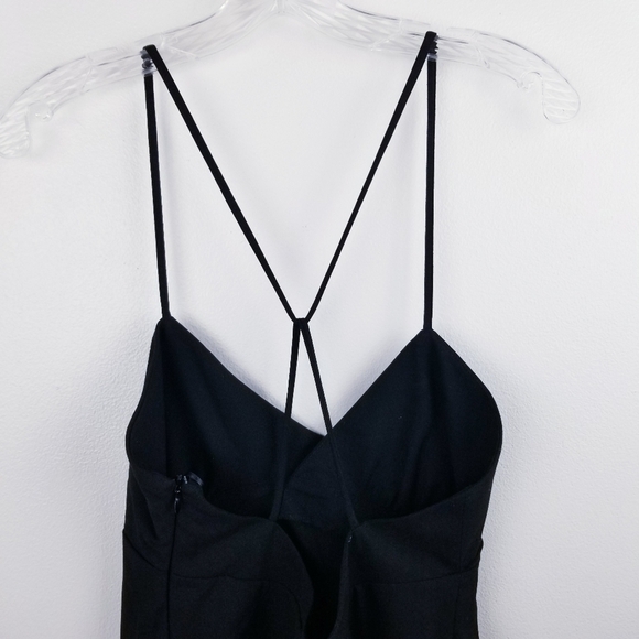 Zara Black Surplice V-Neck Spaghetti Strap Night Out Mini Dress NWT Medium - Picture 14 of 14